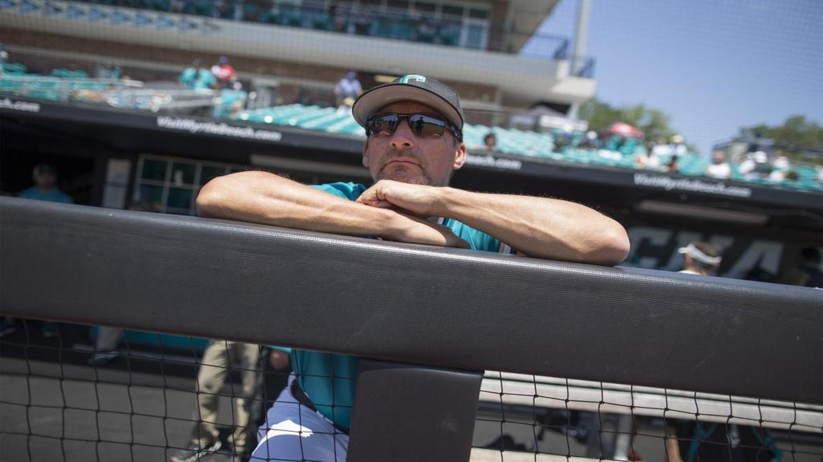 Coastal Carolina head coach Gary Gilmore (14) and the Chanticleers may have to wait until Thursday or later to begin play in the Sun Belt Conference Baseball Championship because of rain and poor field conditions at J.I. Clements Stadium in Statesboro, Ga.