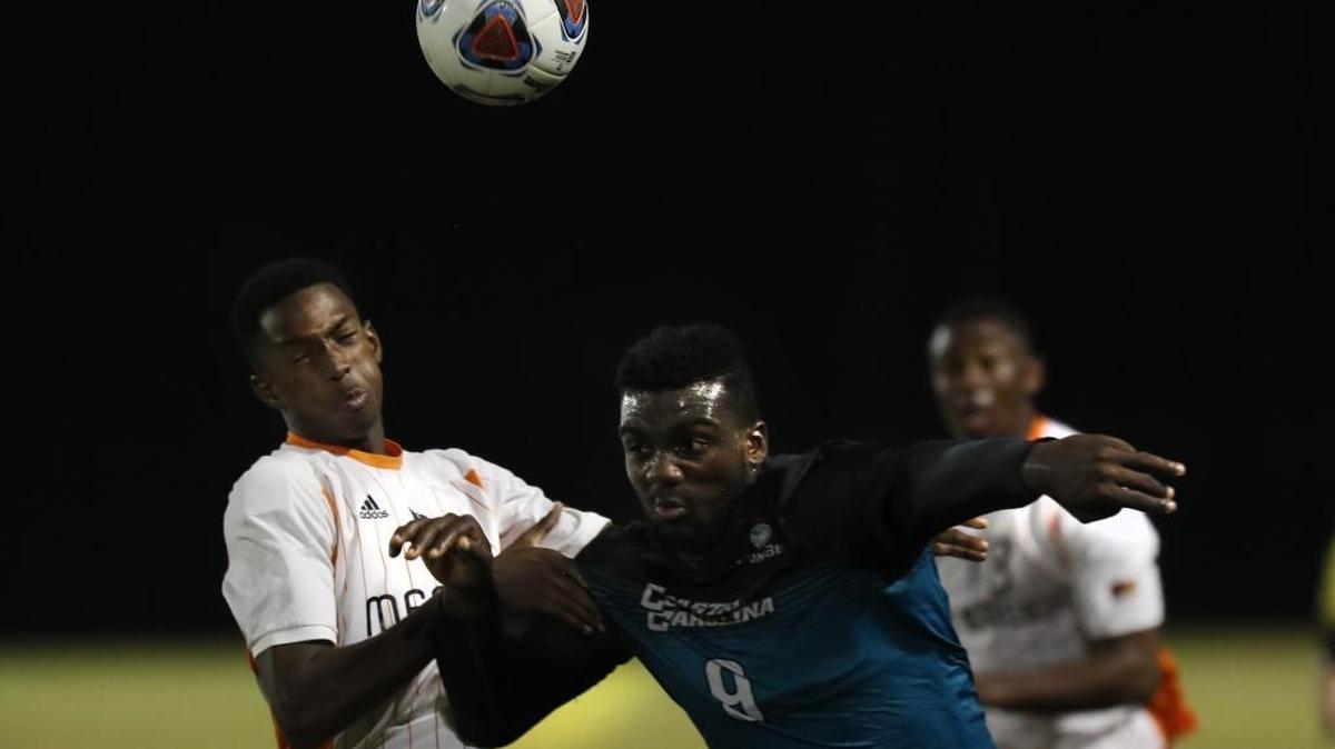 Coastal Carolina’s Frantzdy Pierrot has been selected in the 2018 Major League Soccer SuperDraft by the Colorado Rapids.