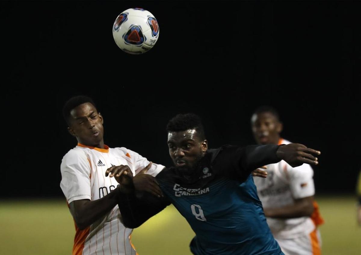 Following an award-winning career at Coastal Carolina, Frantzdy Pierrot was invited to the 2018 Major League Soccer Adidas Player Combine.