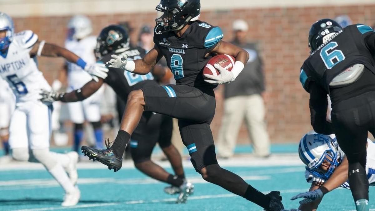Coastal Carolina senior receiver Chris Jones and his teammates will face UAB on Sept. 16 in a game that will be televised locally on the NBC affiliate WMBF.