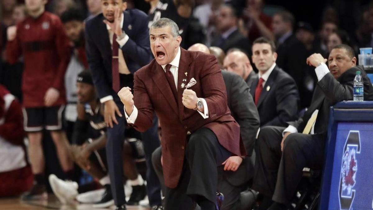 Coach Frank Martin and the South Carolina Gamecocks will be playing at the HTC Center in Conway during the 2019-20 season as part of a three-game series with Coastal Carolina.