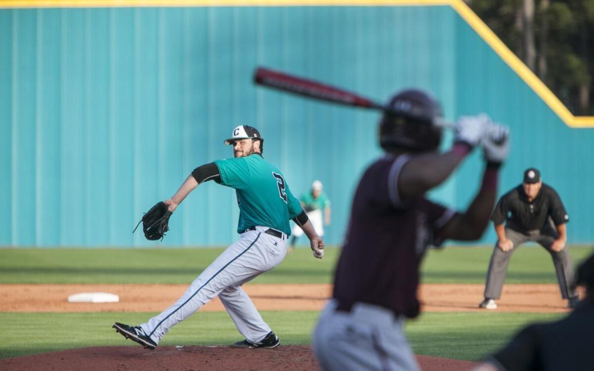 Freshman pitcher Zack Hopeck threw five scoreless innings Wednesday night against The Citadel to earn his first win of the season.