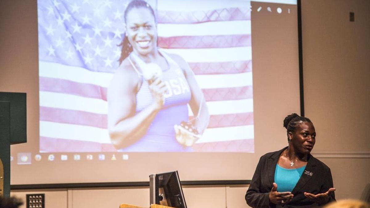 Olympian and Coastal Carolina alumna Amber Campbell shared her experience in the Olympic Games at her alma mater earlier this year.