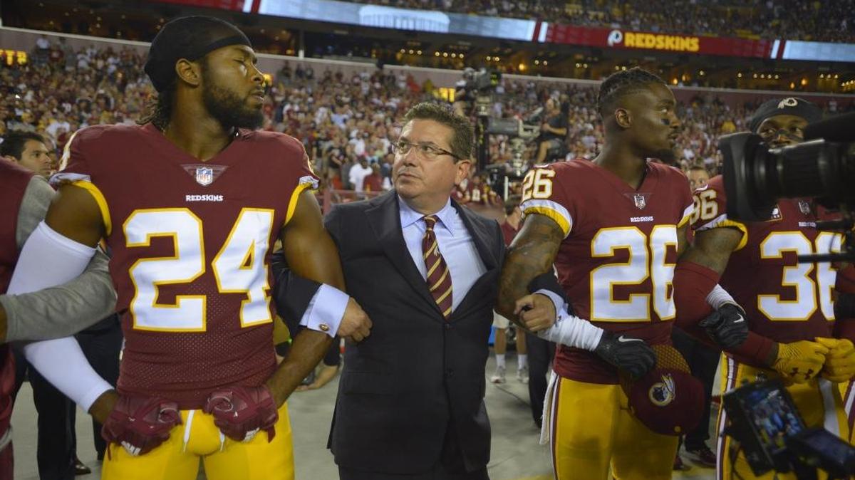 Washington Redskins cornerback and Coastal Carolina alumnus Josh Norman linked arms with Redskins owner Daniel Snyder during the national anthem Sunday night in Washington, and spoke out following the game about President Donald Trump’s comments about NFL players that protest during the national anthem.