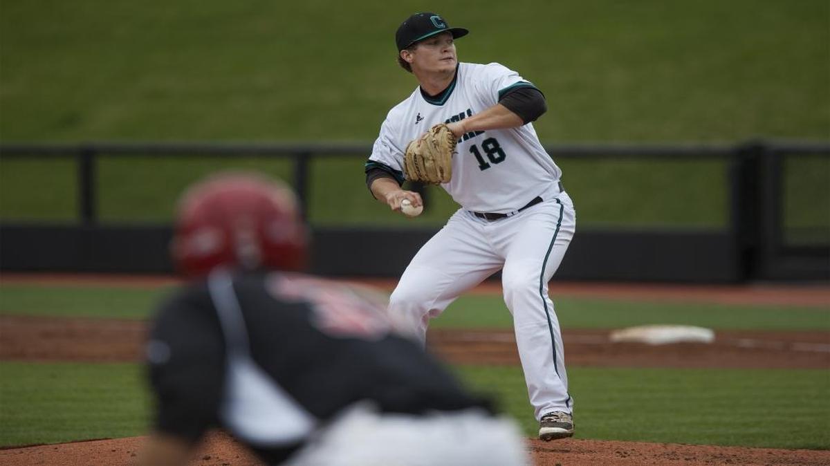 Coastal Carolina starting pitcher Alex Cunningham threw a shutout for the second straight start Friday.