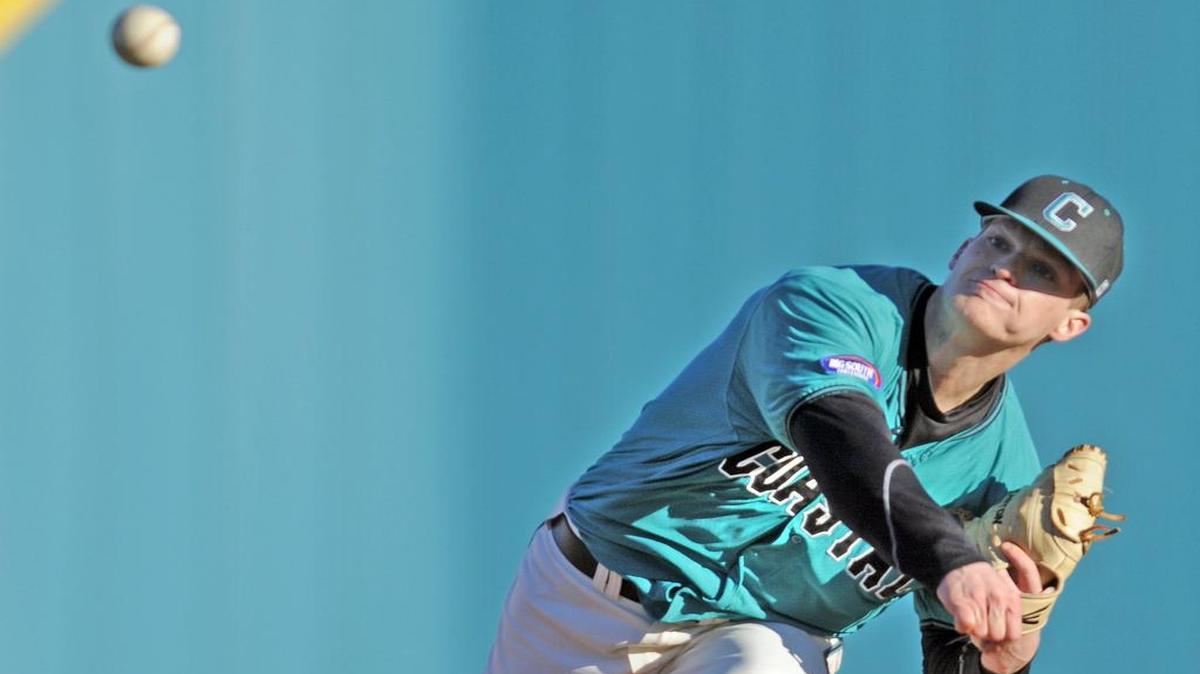 
Coastal Carolina pitcher Alex Cunningham’s status for the rest of the season is also up in the air due to aggravation in his forearm after making a brief return from the injury list last weekend.
