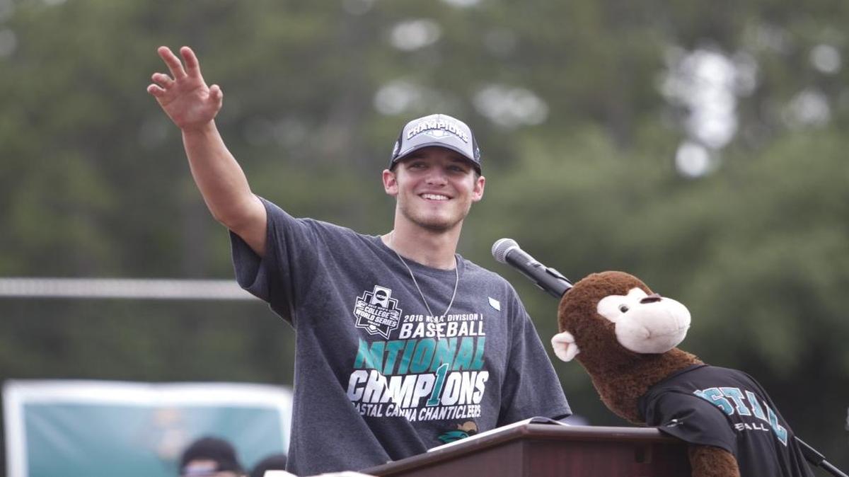 Andrew Beckwith went 15-1 last season in helping Coastal Carolina to a College World Series title.