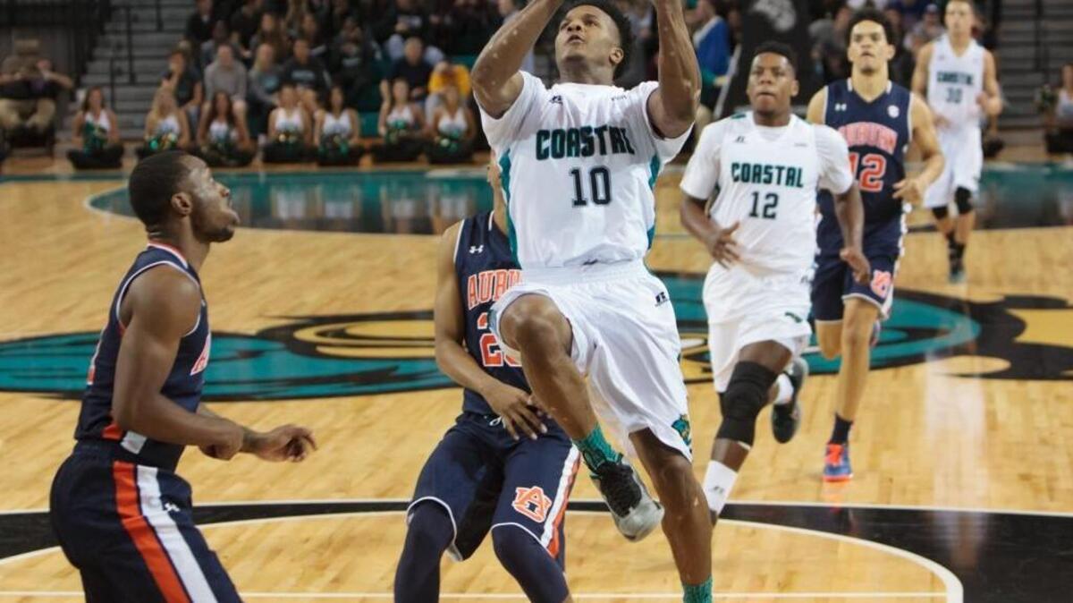Coastal Carolina’s Shivaughn Wiggins has been a scoring machine of late, helping propel the Chanticleers to eight wins in the team’s past nine games.