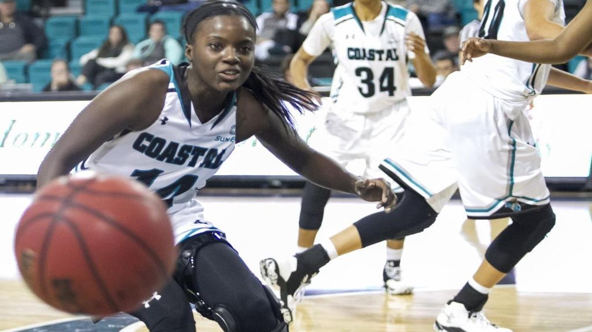Ced Gibson had a game-high 19 points for Coastal Carolina against Arkansas State on Thursday night.