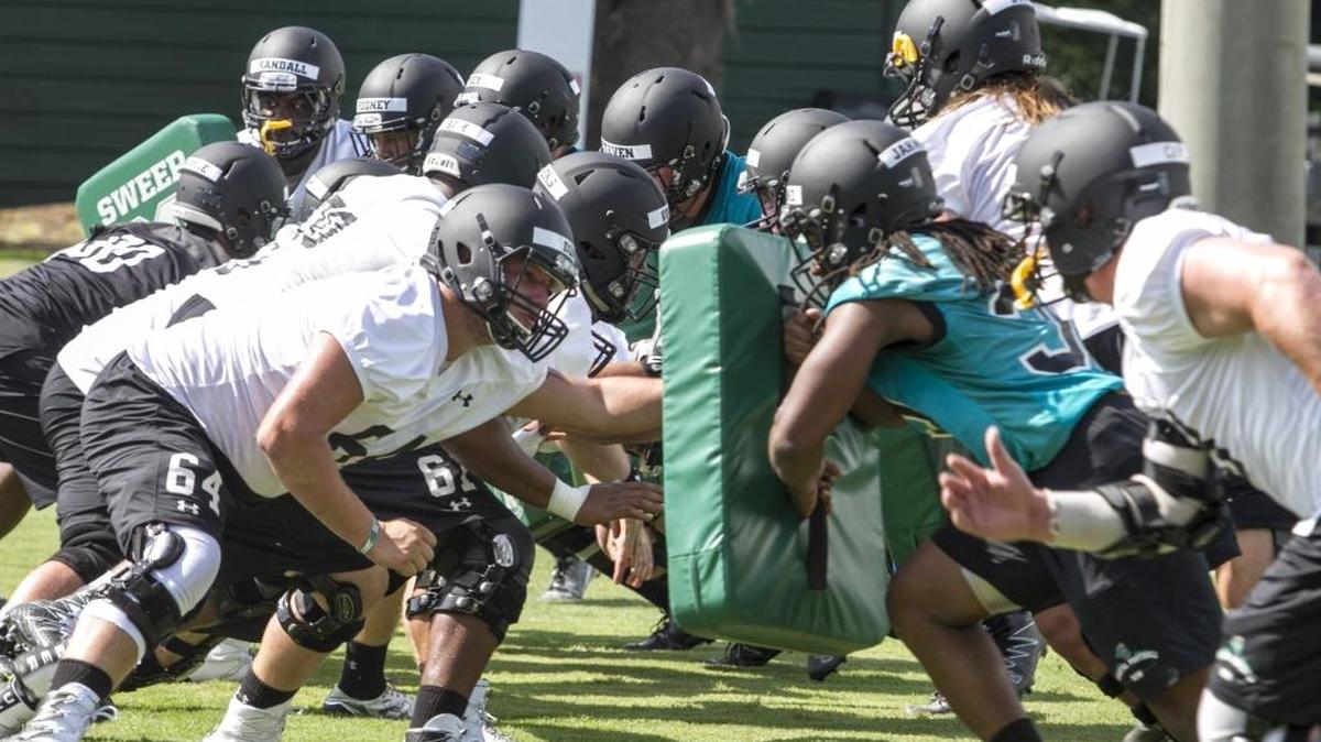 Coastal Carolina held the first of its 26 football practices on Aug. 4 in preparation for its season-opening game on Sept. 3 at Lamar.