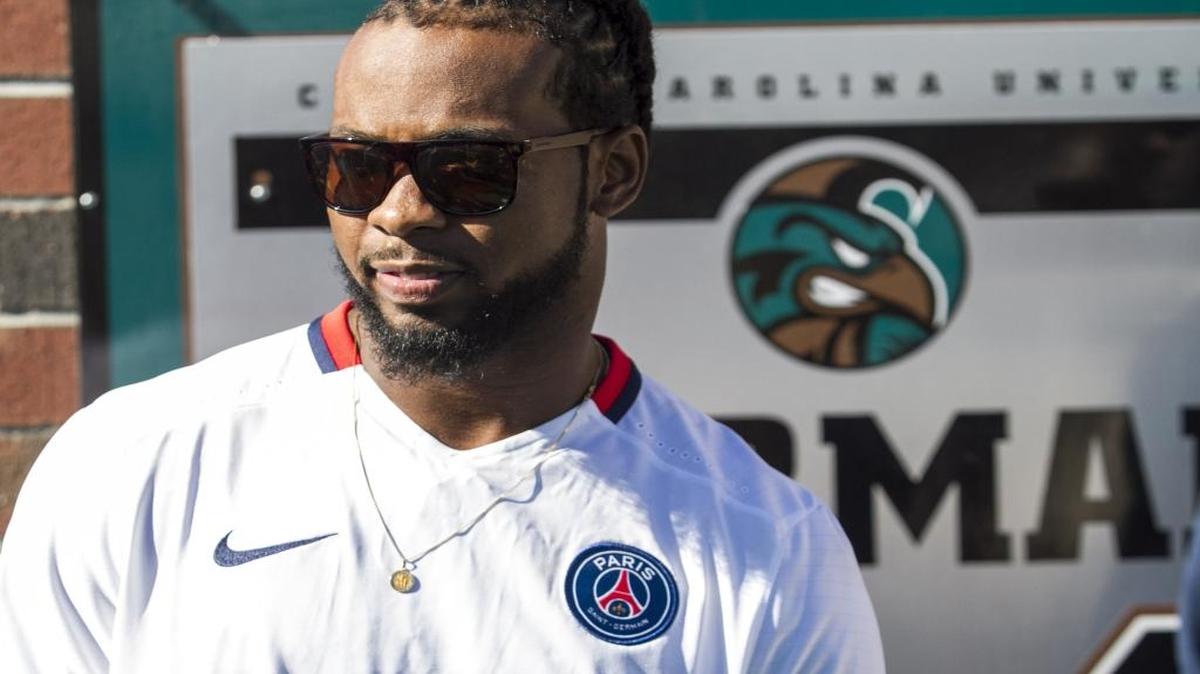 Washington Redskins cornerback Josh Norman, a Coastal Carolina alumni, is honored at the game Saturday.