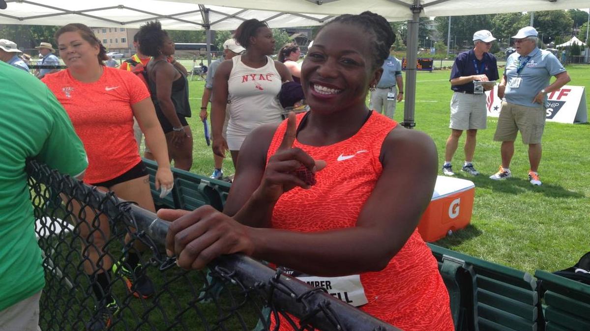 
Amber Campbell won the hammer throw at the 2015 U.S. Outdoor Track and Field Championships.

