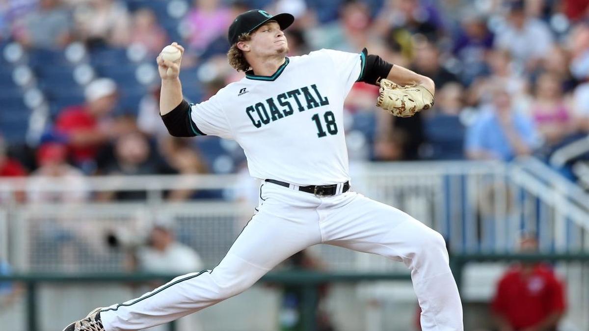 Coastal Carolina’s Alex Cunningham tossed a one-hit shutout against Arkansas State on Friday.