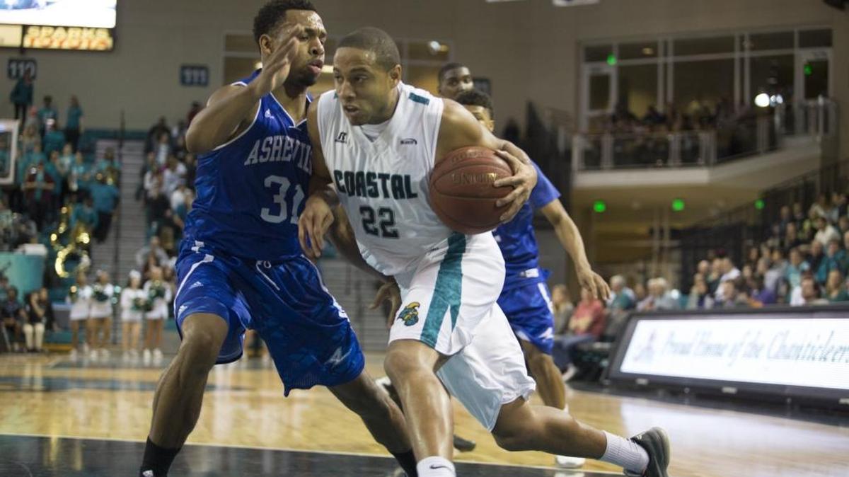 Coastal Carolina’s leading scorer Elijah Wilson hopes to help continue the Chants’ CIT run when it hosts Mercer on Tuesday.