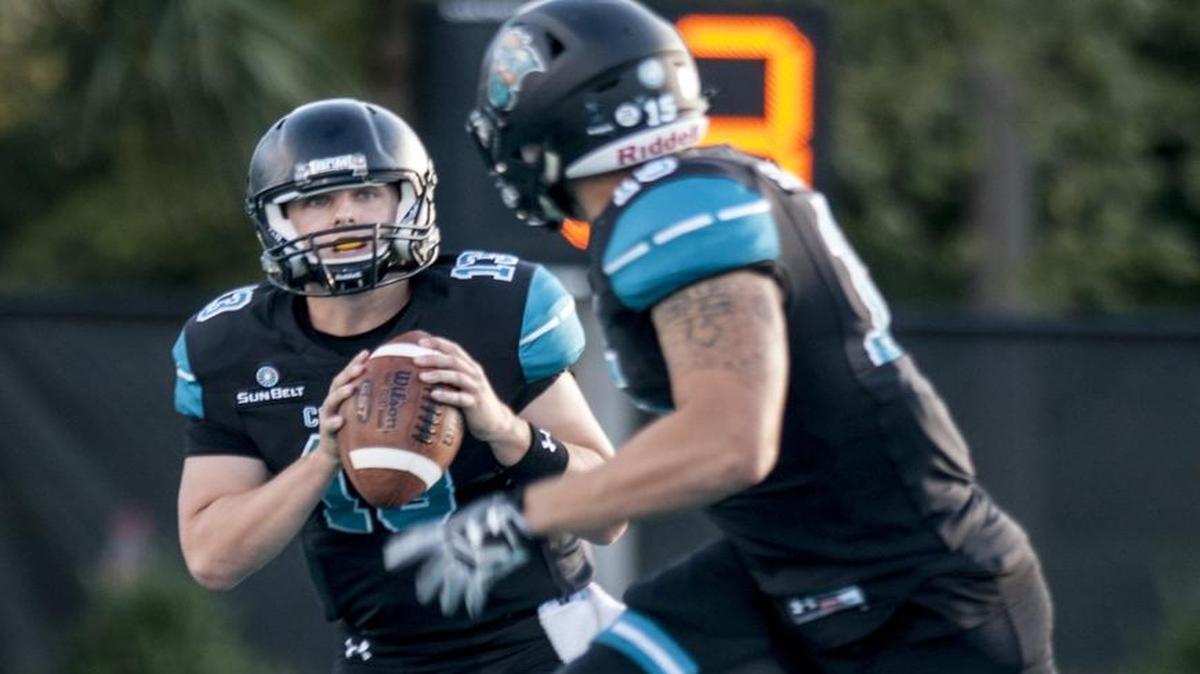 Coastal Carolina quarterback Tyler Keane finished 9 of 16 for 122 yards Saturday.