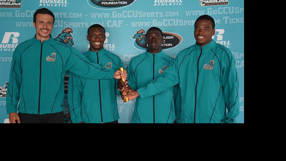 
The men’s 4x100 relay (from left) of senior Alexander Hass, freshman Therius Styles, freshman Kahlim Denmark and senior DeAndra Lipscomb is considered a strong contender to qualify for the NCAA Championships in Eugene, Ore.
