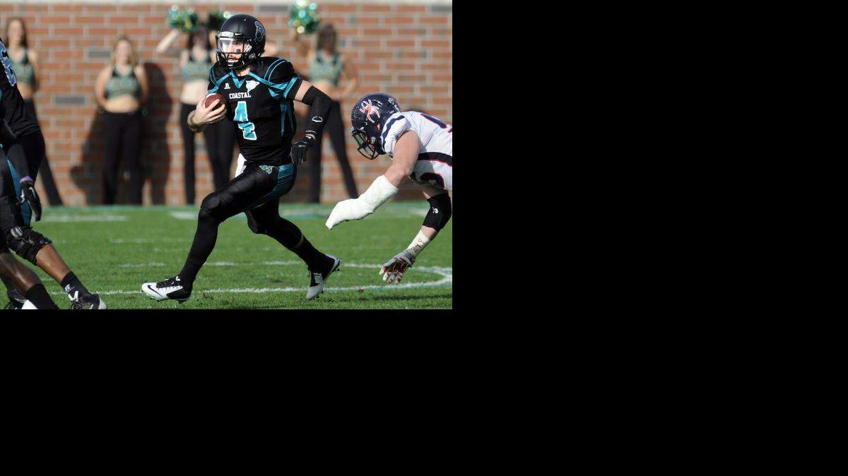 
Coastal Carolina quarterback Alex Ross was the Big South Offensive Player of the Year and a finalist for the prestigious Walter Payton Award last season.
