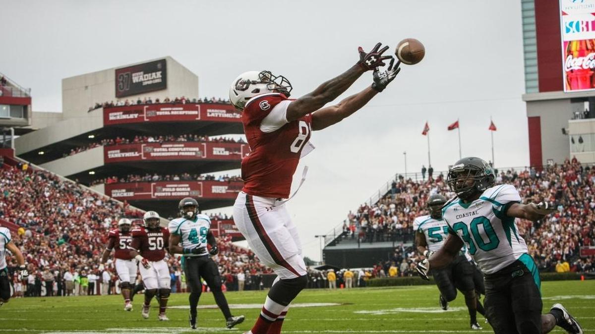 South Carolina defeated Coastal Carolina 70-10 in 2013.
