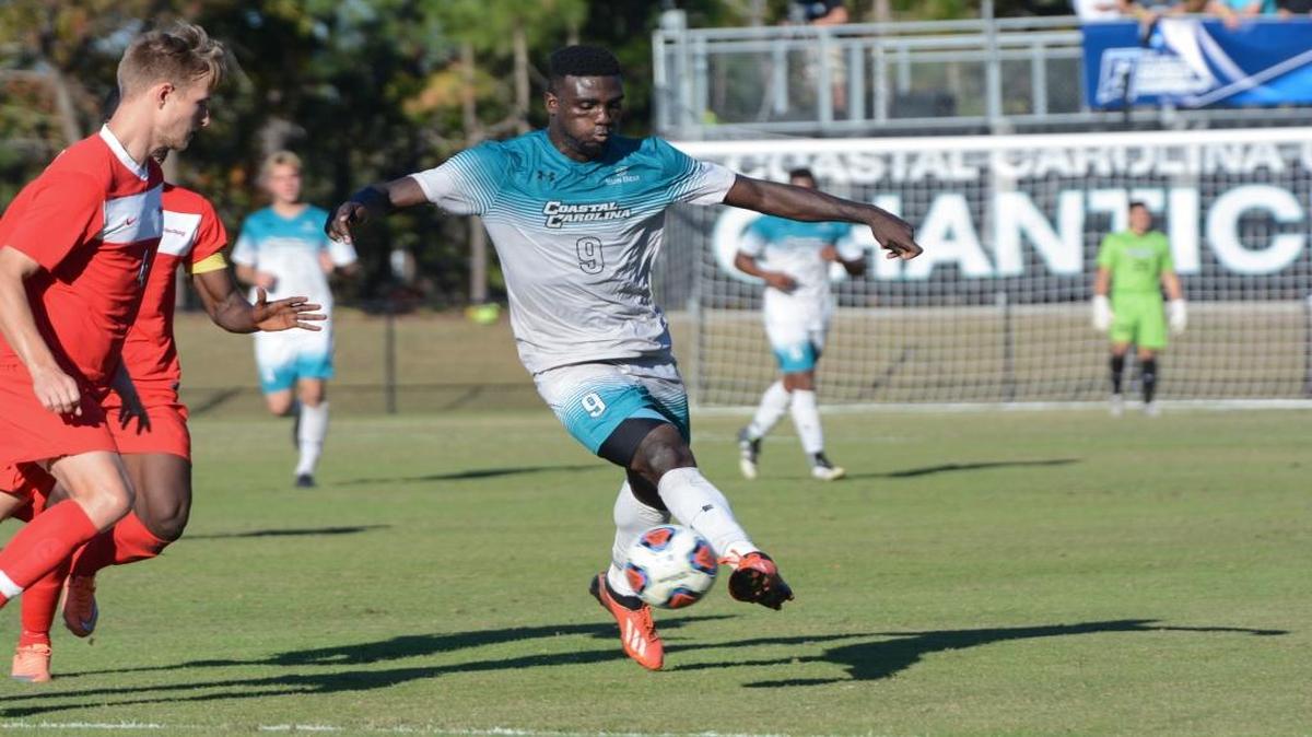 Frantzdy Pierrot led Coastal Carolina in points (21, goals (8), shots (61), shots on goal (37), shots on goal percentage (61%) and game-winning goals (5) this past season.
