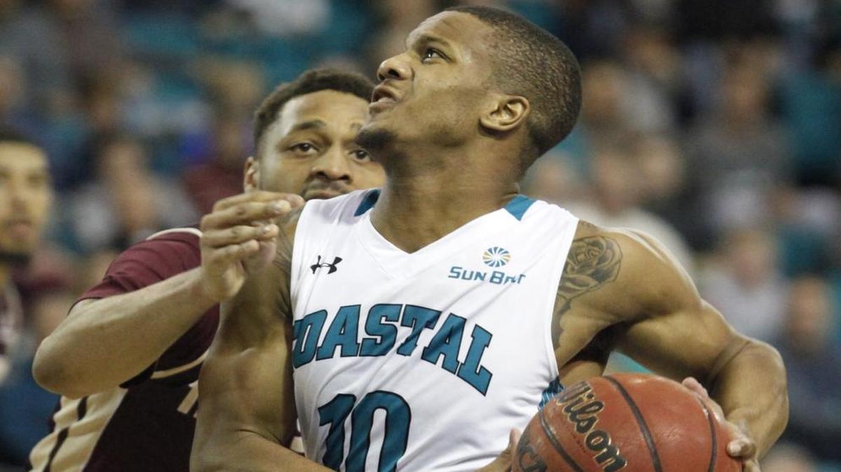 Coastal Carolina guard Shivaughn Wiggins had 29 points Saturday.