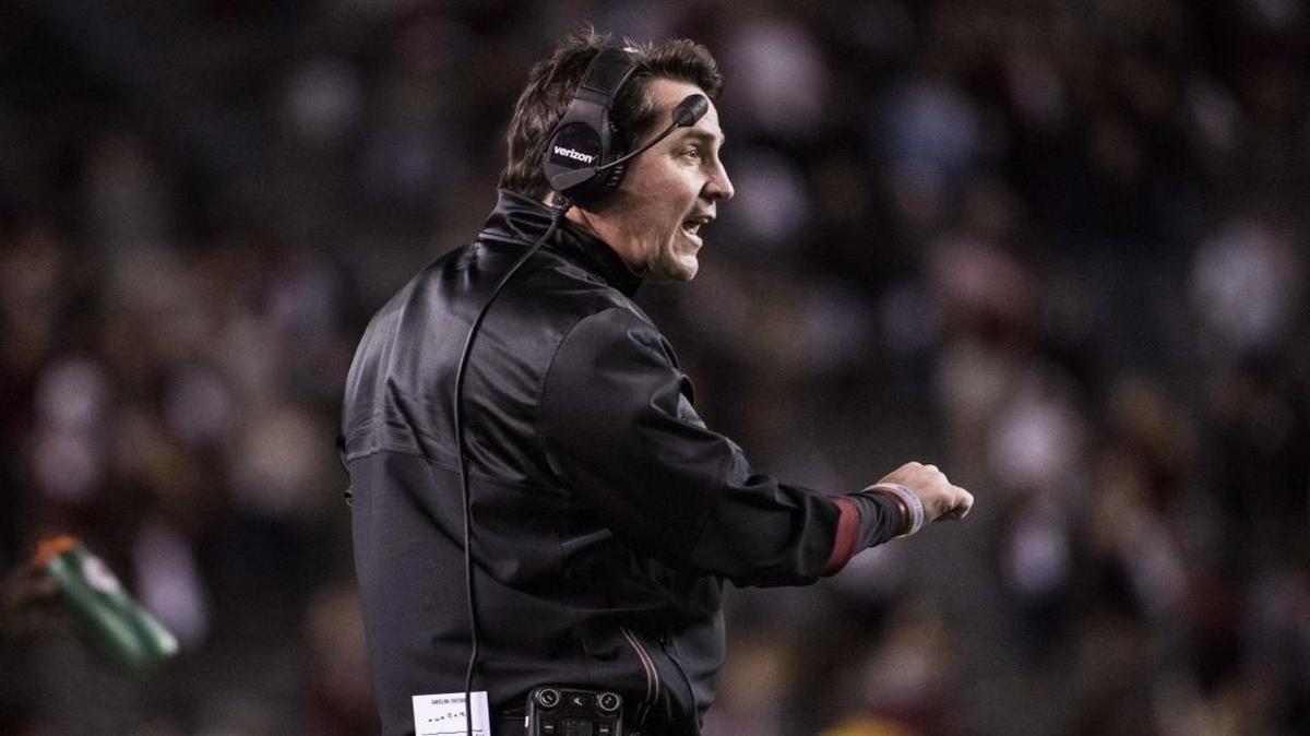 Will Muschamp’s Gamecocks were tied with N.C. State 21-all at halftime Saturday.