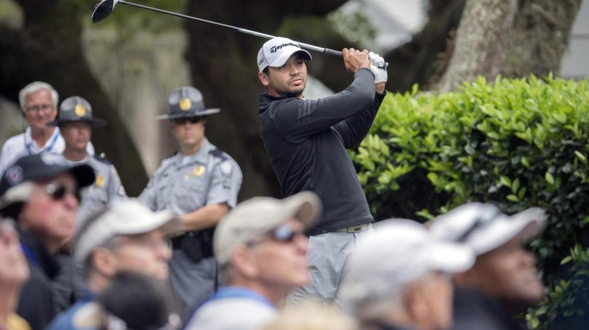Jason Day watches his drive off the 16th tee during the first round of the RBC Heritage golf tournament in Hilton Head Island.