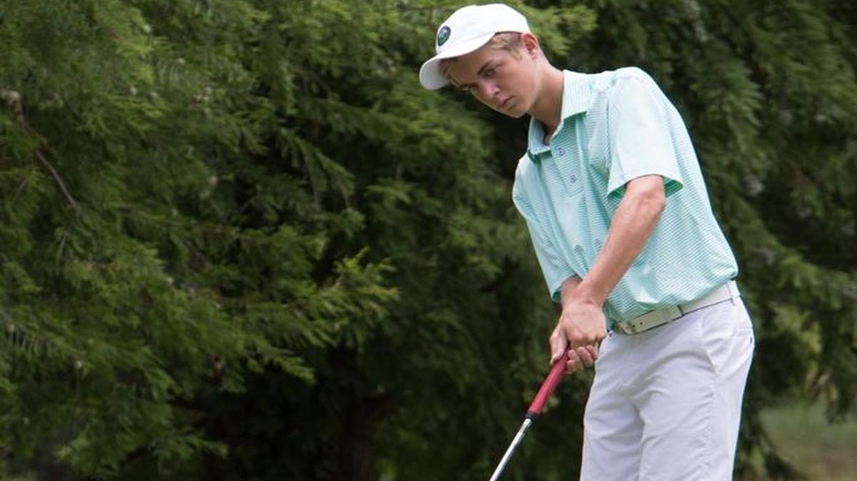 Holden Grigg of Myrtle Beach putts during his win in the 2017 Carolinas PGA Junior Championship in June 2017 at the Hackler Course at Coastal Carolina University. He has signed a national letter of intent to play at CCU as part of the incoming class of 2019.
