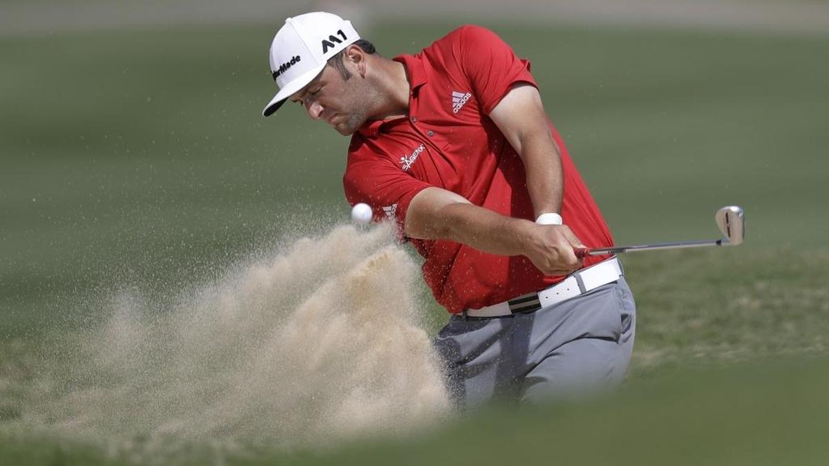 Jon Rahm of Spain is a shot out of the lead at the Wells Fargo Championship at Eagle Point Golf Club.