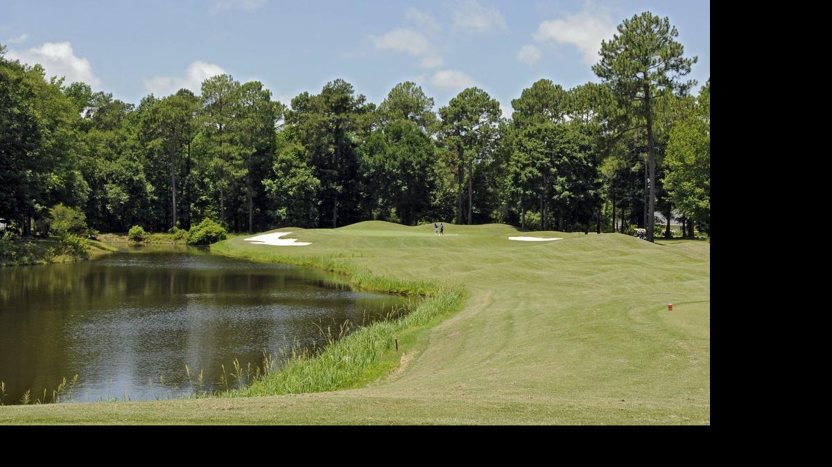 
The par-3 17th hole at the Rees Jones Course at Sea Trail in Sunset Beach, N.C.
