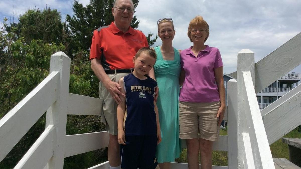 Four generations of the Dunning family on vacation on the Grand Strand are Les Dunning, his granddaughter Kelly Gibson, daughter Cheryl Smith and great grandson Jonathan Gibson.