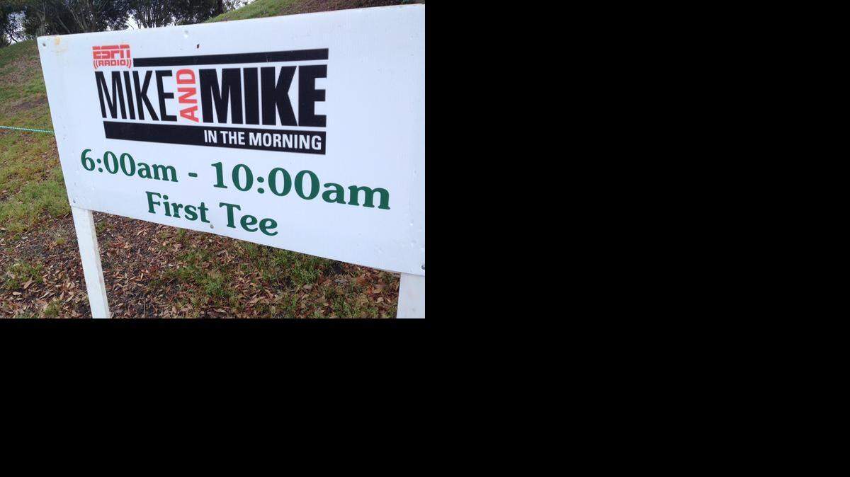 
ESPN’s radio show “Mike and Mike” broadcasted live from the course before Monday After the Masters on April 13.

