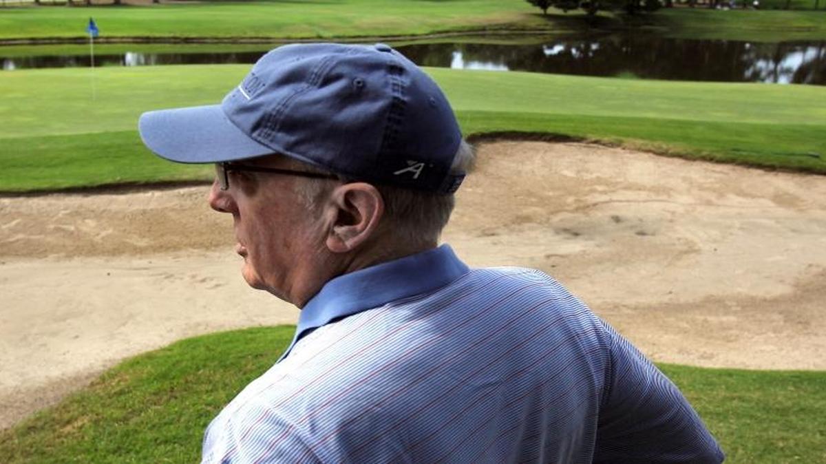Course designer Rees Jones looks over the second green during a tour of Arcadian Shores Golf Club in 2012.