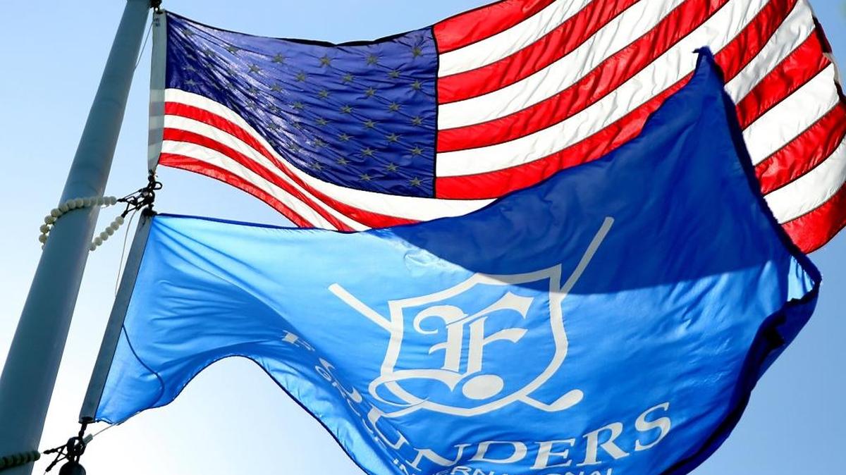 The Founders Group International flag flies at Pine Lakes Country Club in Myrtle Beach.