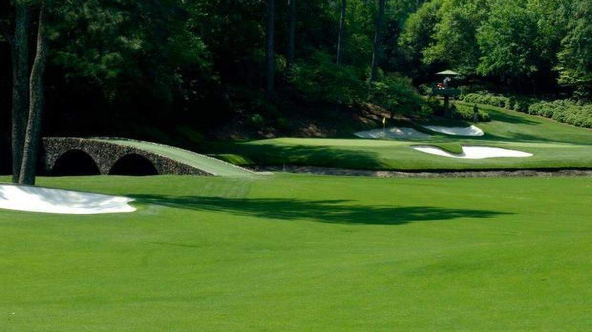 
The Hogan Bridge leading to the 12th green at Augusta National Golf Club.
