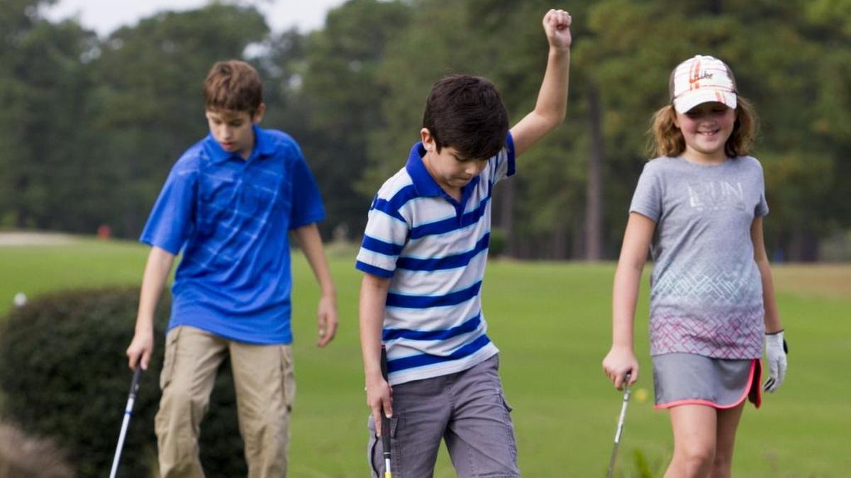 Area youth take part in The First Tee of the Grand Strand golf instruction at Eagle Nest Golf Club. Children can play free on more than 50 Grand Strand golf courses in the summer as part of the longstanding Kids Play Free program.