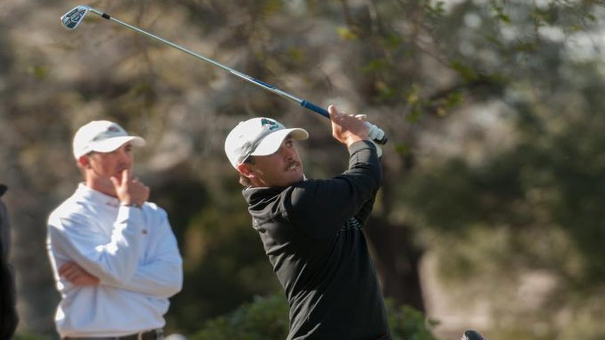 Alfredo Ruiz, pictured during the General James Hackler Championship in March, tied for 40th in the Sun Belt Conference Championship on Monday.