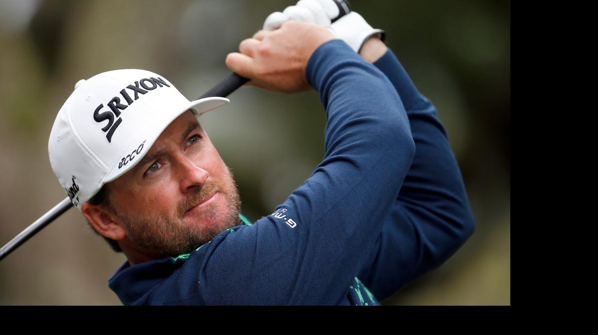
Graeme McDowell watches his tee shot down the 16th fairway during the first round of the RBC Heritage.
