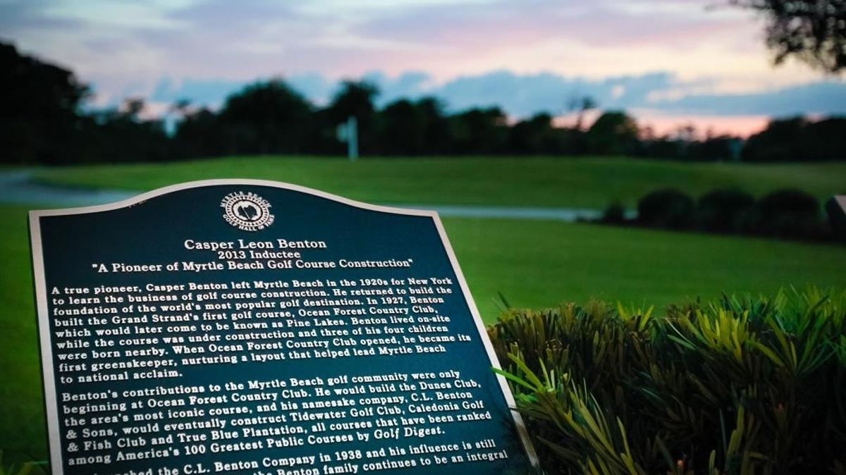 The Myrtle Beach Golf Hall of Fame is housed in the courtyard behind the Pine Lakes Country Club clubhouse in Myrtle Beach.