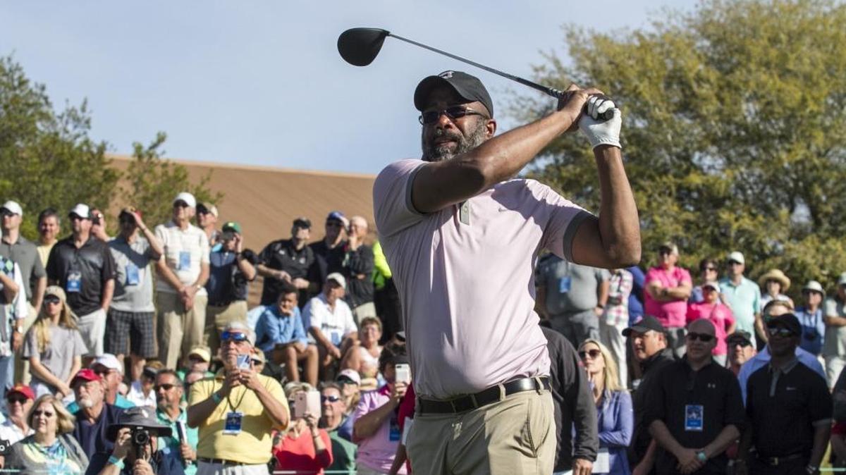 Darius Rucker, pictured hitting a shot during the annual Hootie & the Blowfish Monday After the Masters Celebrity Pro-Am at Barefoot Resort’s Dye Club, has been named an honorary chair for the 2019 U.S. Women’s Open at the Country Club of Charleston.