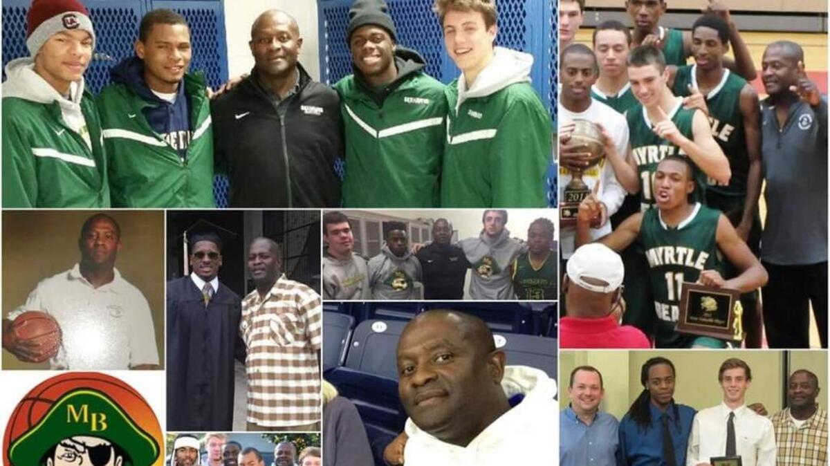 Myrtle Beach boys basketball team created this collage in memory of former assistant coach James Smith, who passed earlier this week.