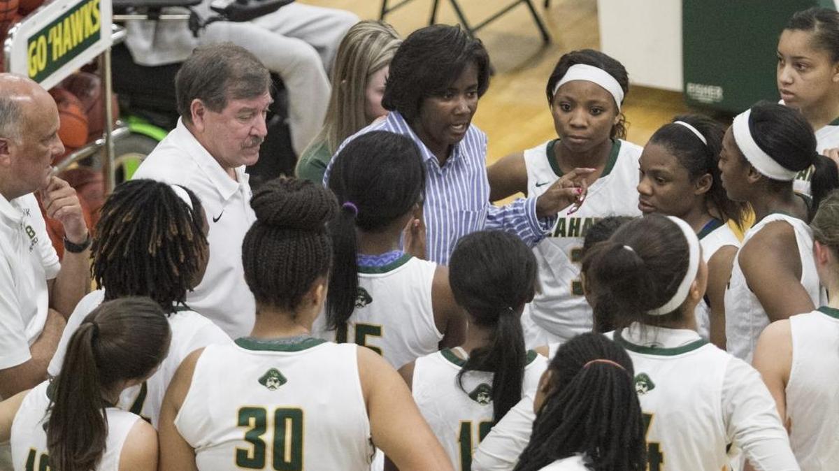 The return of coach Jennifer Dennison (center) has offered a breath of fresh air for the Myrtle Beach girls basketball team, propelling it to a Lower State final berth.