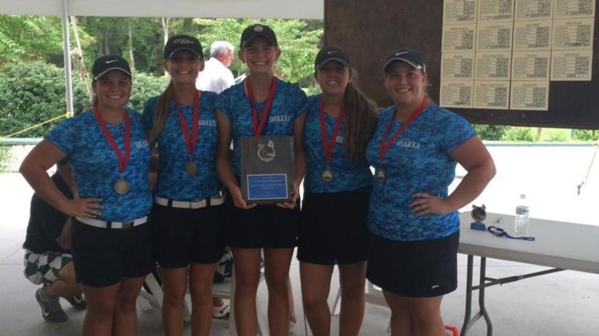 
The St. James girls golf team poses for a picture after winning the Lady Patriot Invitational in North Charleston on Monday.
