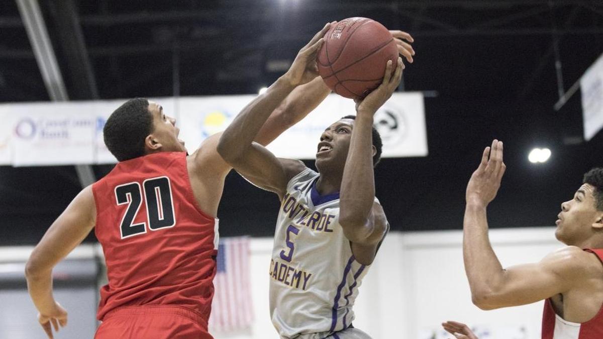 R.J. Barrett of Montverde Academy (Florida) goes up for a shot against Long Island Lutheran in the 2017 Beach Ball Classic championship game. Long Island Lutheran returns to the Beach Ball this year as one of the favorites to win the 2019 title.