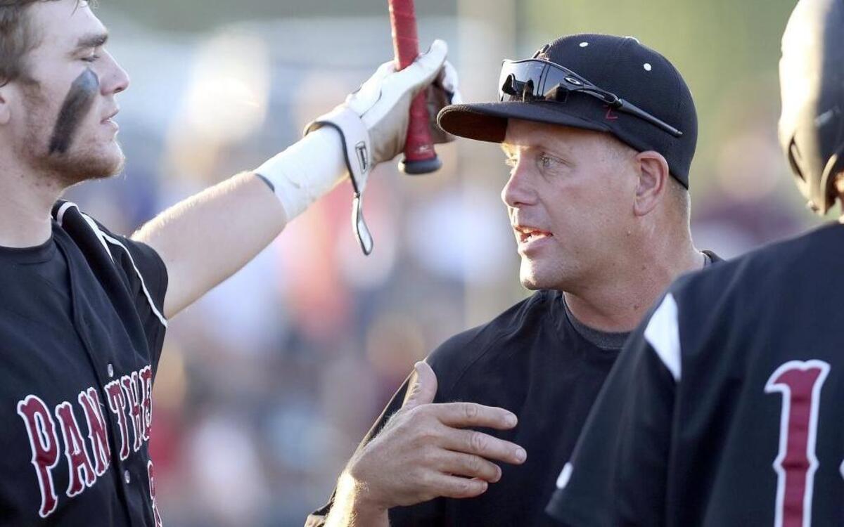 Carolina Forest’s Jack Jolly talks to his team during a 2015 game against Sumter. Jolly recently accepted the head baseball coach’s position at Dorman.