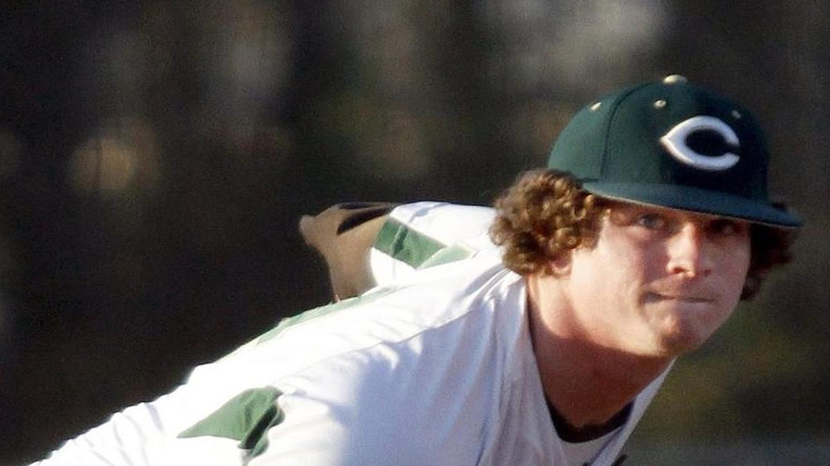 Grant Holmes sends a pitch toward home plate during his time in a Conway uniform.