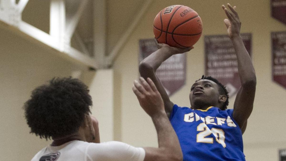 North Myrtle Beach’s Travis Collins fires up a shot against Carolina Forest in last week’s game.
