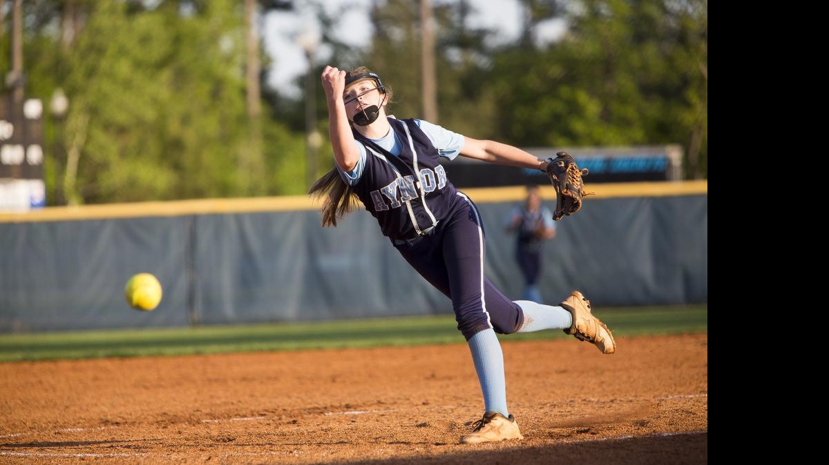 
Aynor Pitcher Brooke Elliot winds delivers a pitch against Dillion. 
