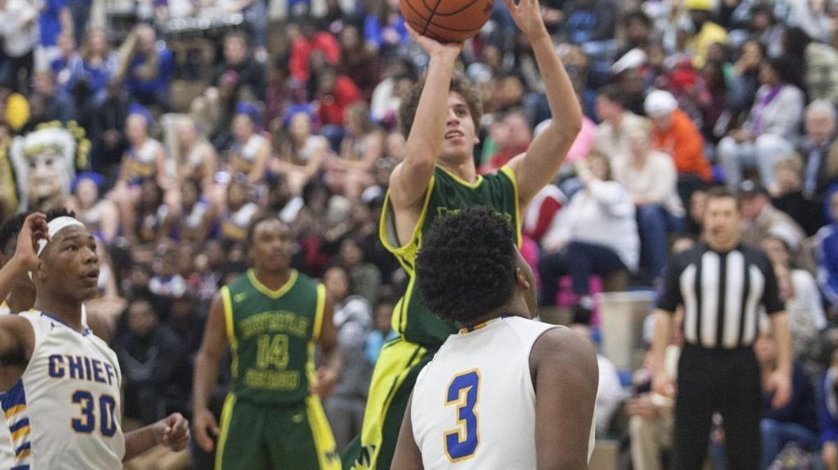 Myrtle Beach's Robert Swanson shoots against the North Myrtle Beach Chiefs.