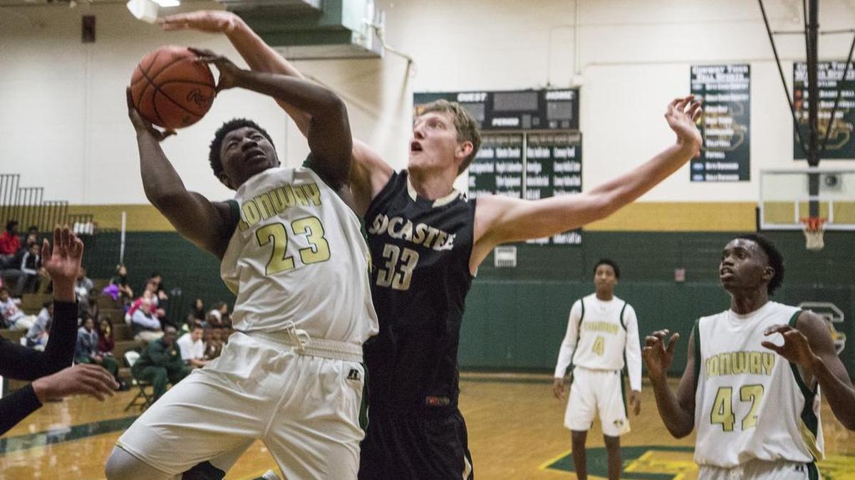 Socastee’s Jason Cudd (right) recently received a basketball scholarship offer from the University of South Carolina.