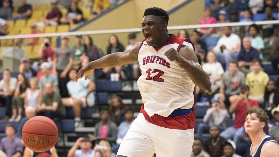 Spartanburg Day's Zion Williamson, a Duke recruit, has been impressive at McDonald's All-American workouts and won the dunk contest Monday